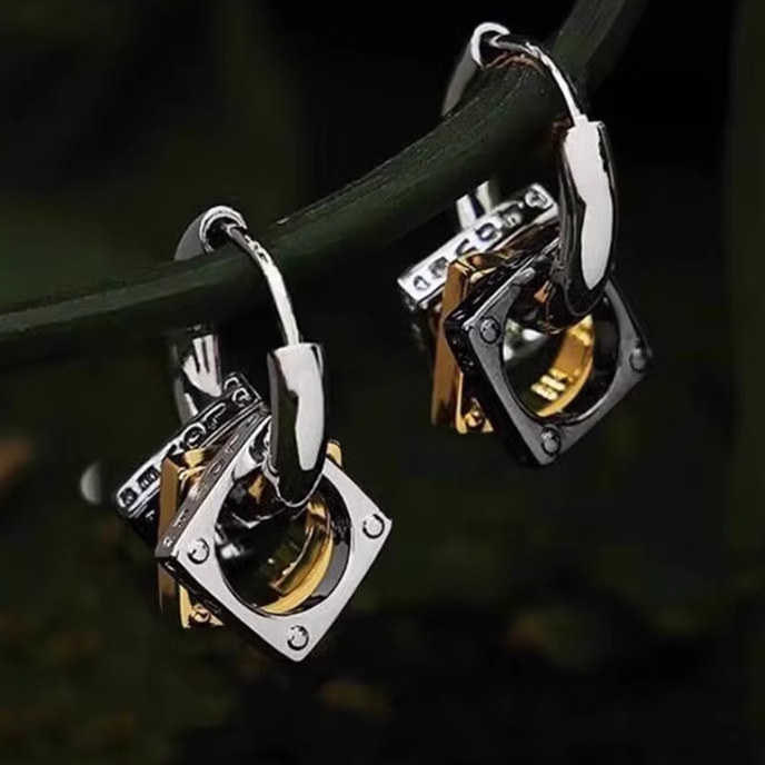 Earrings for Men, New Trendy Minimalist Style Ear Cuffs, High-End Unique Stud Earrings, Stylish and Cool Ear Accessories, Drop Earrings