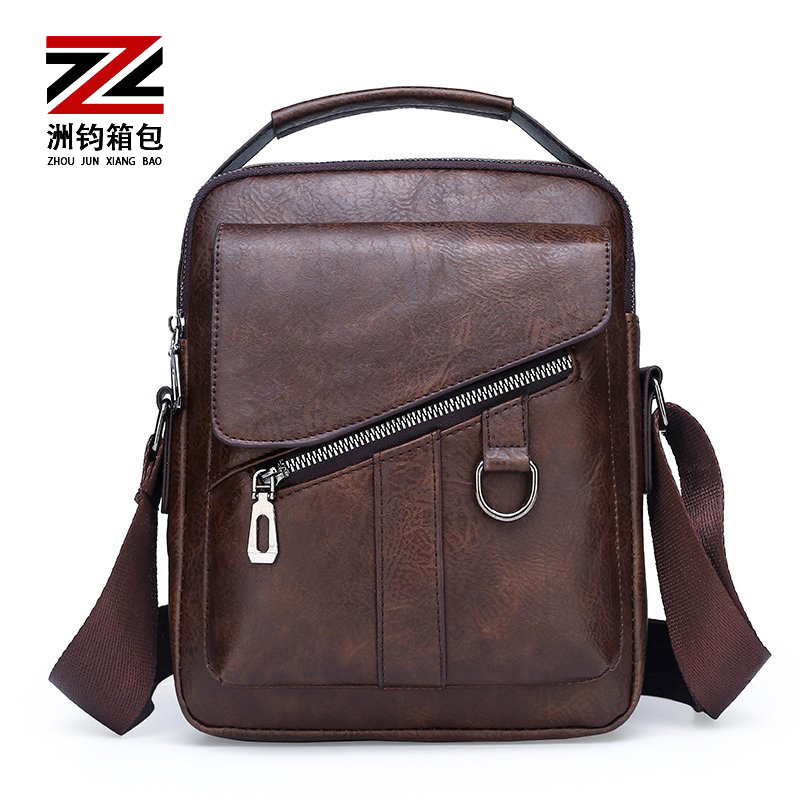 Cross-Border Men's Shoulder Bag Large Capacity Business Pu Crossbody Bag Multi-Functional Waterproof Handbag Foreign Trade Hot Sale