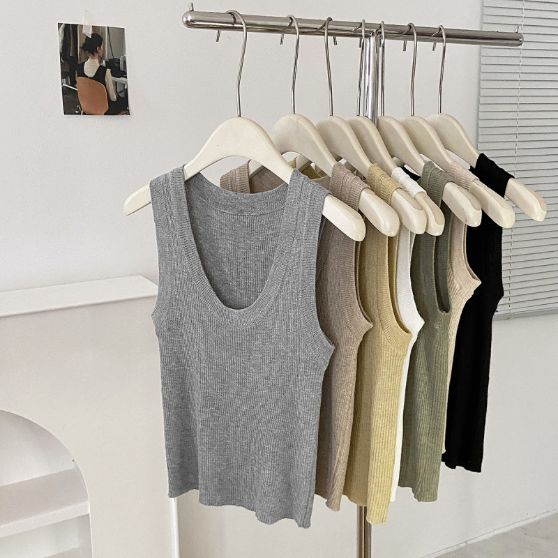 Chic Pit Strip Anti-glare Vest Women's Wide Shoulder Strap Cover Auxilary Breast Base Inner Top Spring and Summer Ice Silk Thin Sling