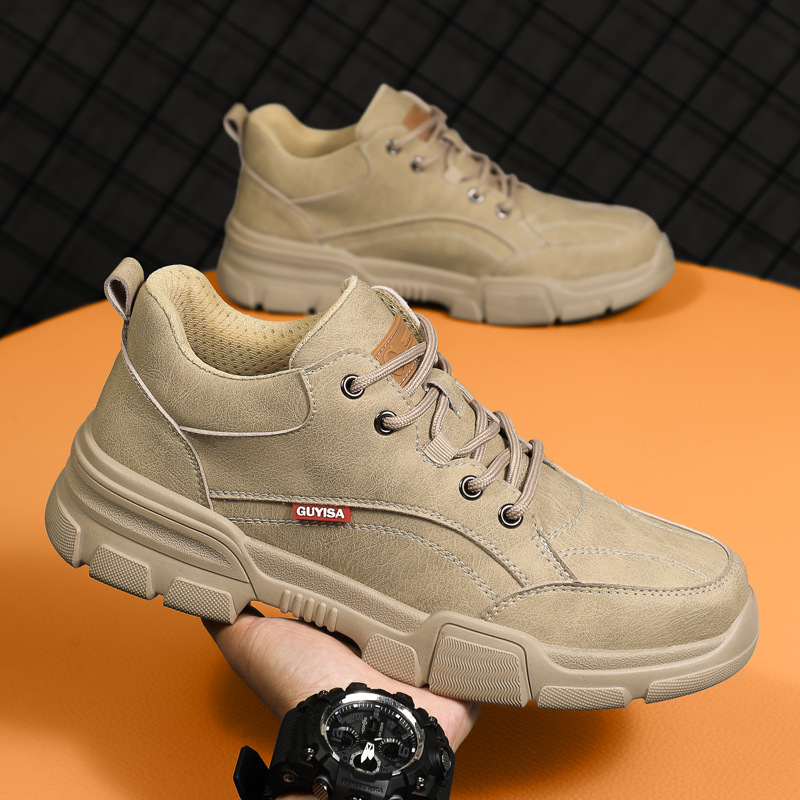 Men's Winter Safety Shoes, Anti-Puncture and Anti-Strike, Lightweight Steel Toe, Comfortable Waterproof Soft Sole, Construction Safety Work Shoes