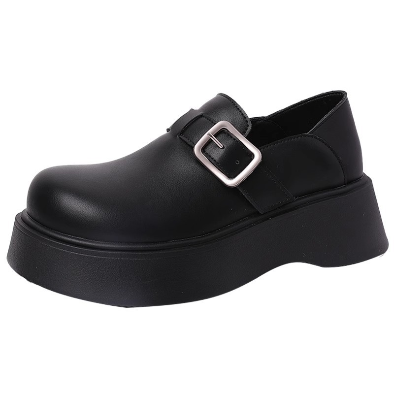 Mat retro negro estilo británico zapatos de cuero para mujeres 2026 nueva primavera y otoño con suela gruesa versátil zapatos Mary Jane simples image 6