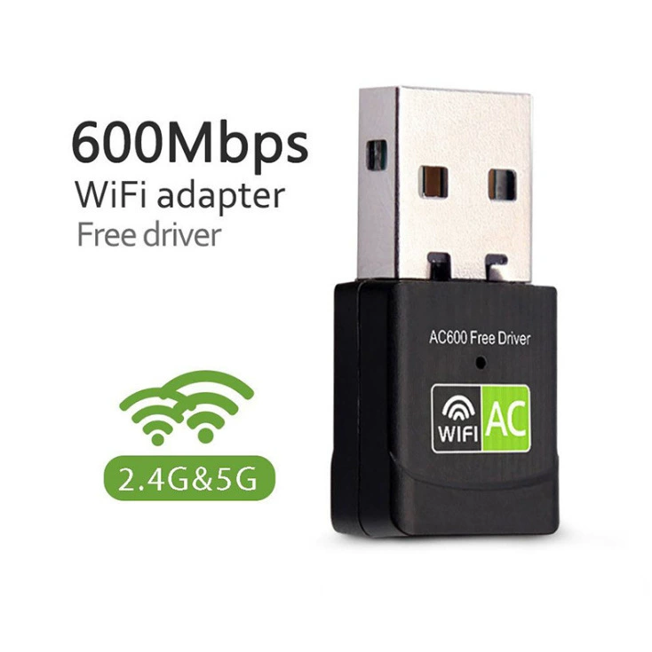 Двухдиапазонный USB Wi-Fi адаптер 2.4G/5.8G без ограничений скорости, для настольного ПК/ноутбука