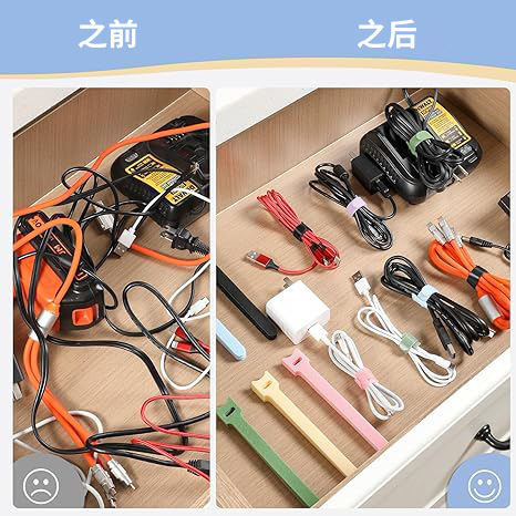 T型バックツーバックケーブルタイ、ヘッドフォンデータケーブル、ベルクロケーブルタイ、電源コード収納ケーブルタイ、ワイヤーハーネス|undefined