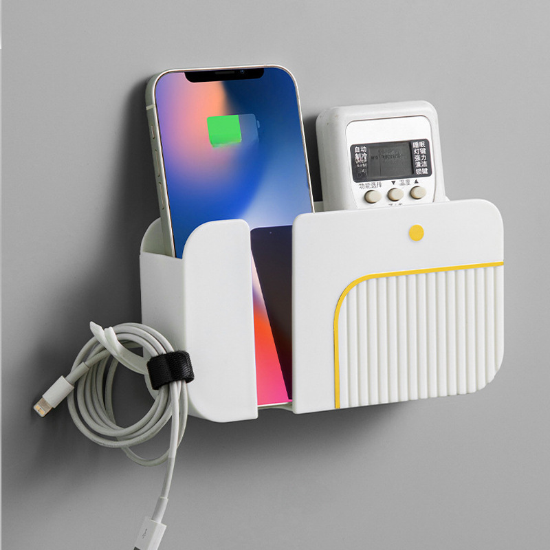 Wall-mounted storage box wholesale light luxury air-punch-free mobile phone air conditioning TV remote control storage rack multi-function