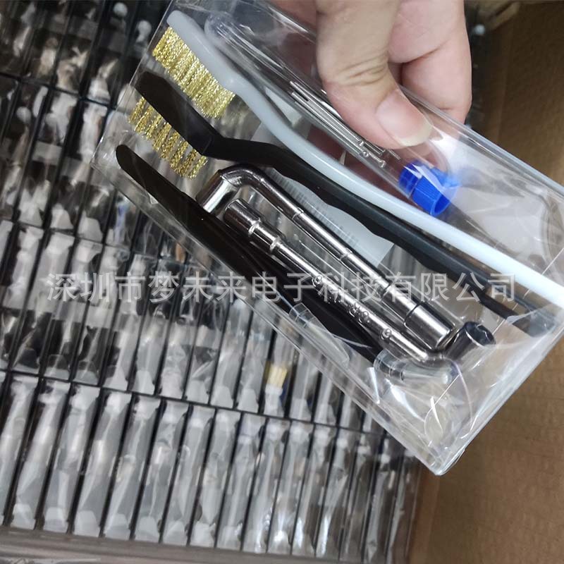 Kit de limpieza de boquillas de la impresora 3D transfronteriza cepillo de limpieza de acero inoxidable aguja de limpieza desmontaje llave herramienta traje