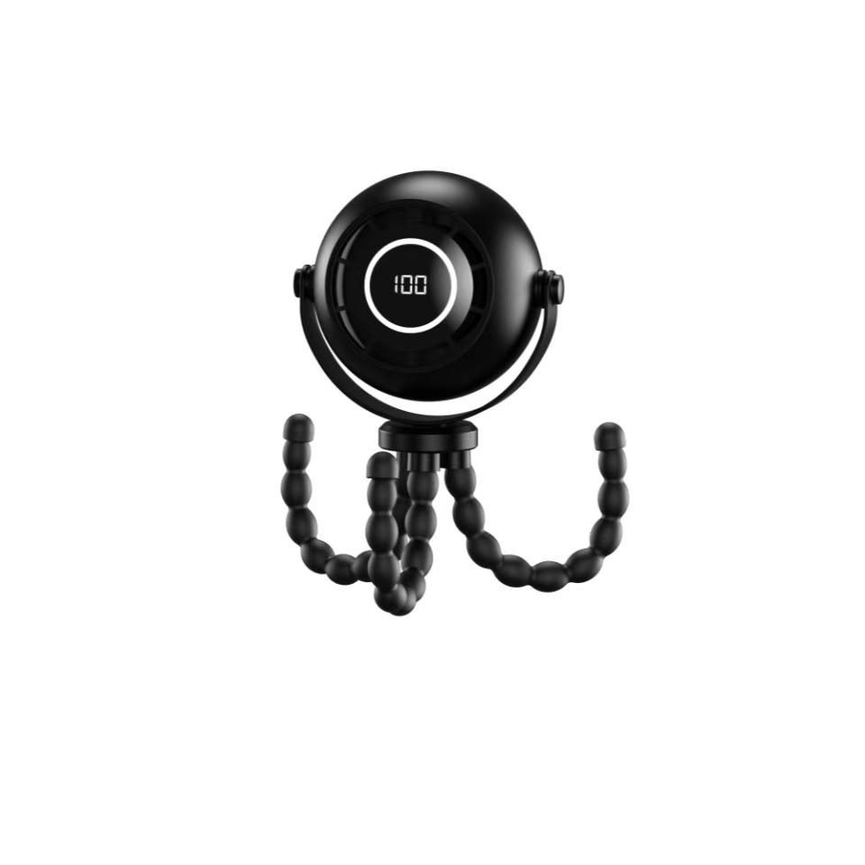 Mini ventilador con forma de pulpo, ventilador repelente de mosquitos para exteriores, ventilador para cochecito y cuna, luz nocturna silenciosa, exclusivamente para ventas transfronterizas.