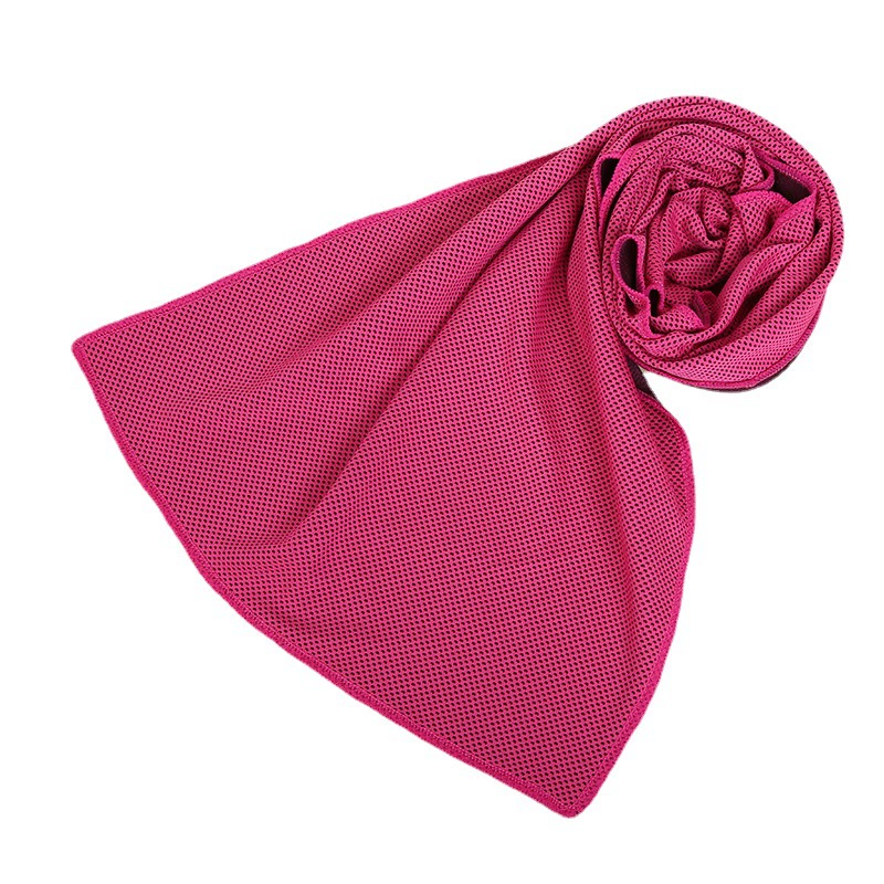 Cooling towel sports cooling ice towel blends cotton fabric wiping sweat cooling towel 50% cooling yarn