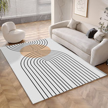 日式侘寂风现代简约地毯客厅卧室房间极简地垫轻奢莫兰迪色床边毯