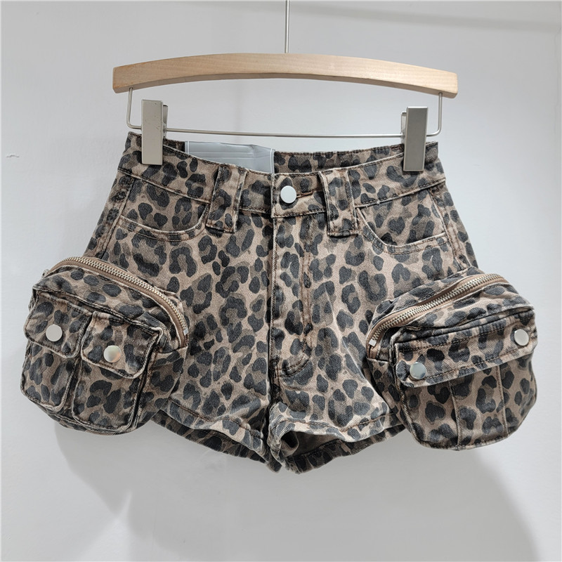 Pantalones Cortos de Cargo de Camuflaje con Bolsillos Tridimensionales de Mezclilla de Poliéster image 6