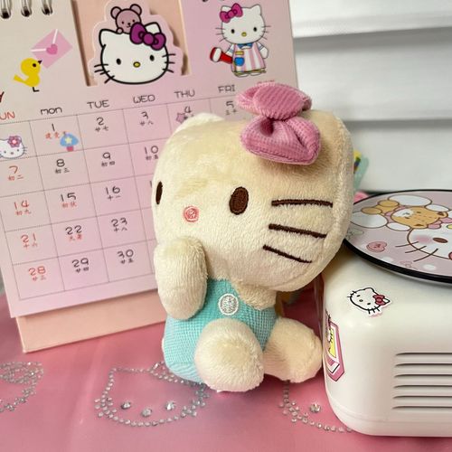 Cartoon animation hot sale side-mounted medieval KT keychain pendant cat girl back packaging decoration small doll wholesale