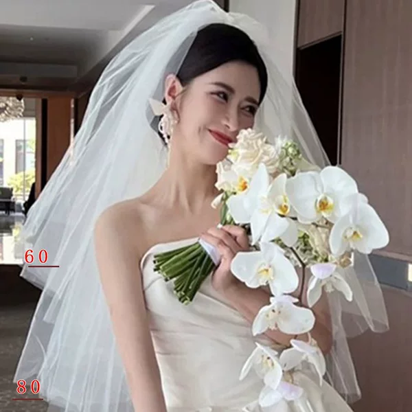White organza. Length 60-80-135cm-175cm