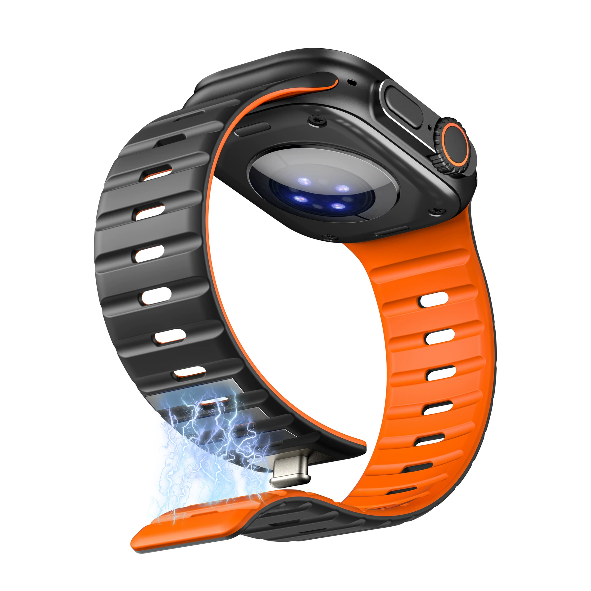Подходит для Apple Watch 78910 поколения SEUltra2/3 высококлассный прочный магнитный силиконовый ремешок для Apple Watch