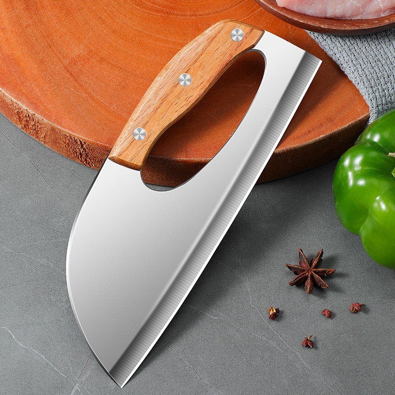 Nuevo cuchillo de ahorro de mano de mujer creativo cortador de carne forjado a mano cocina cortador súper rápido cortador de verduras doméstico