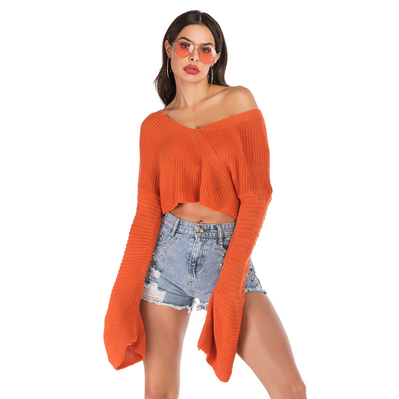 solid color short sweater nihaostyle clothing wholesale NSYIC69363