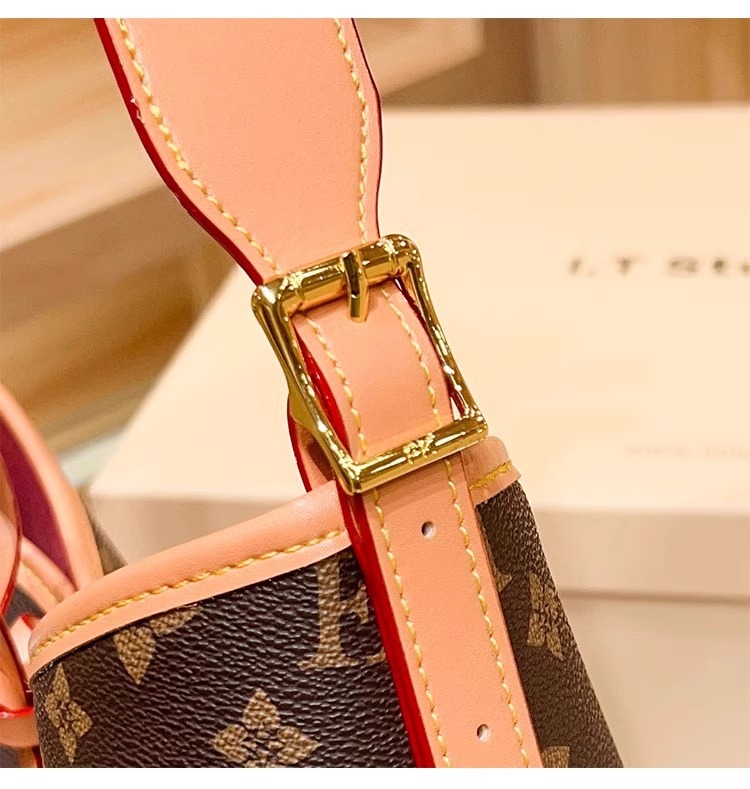 Túi tote nữ xách tay đeo vai phong cách cổ điển họa tiết monogram — nâu chi tiết 5