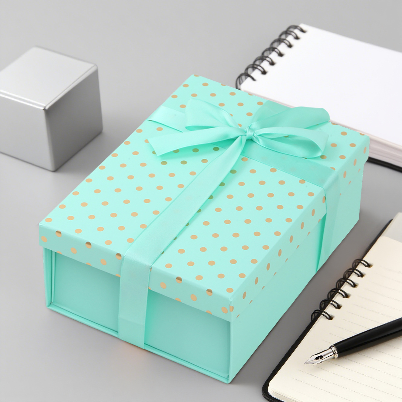 Explosiones transfronterizas plegables caja de regalo, caja de regalo de cumpleaños, caja de embalaje de arco de una pieza de Navidad