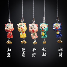 交趾陶 风狮爷挂件 手机包包挂件 五福娃