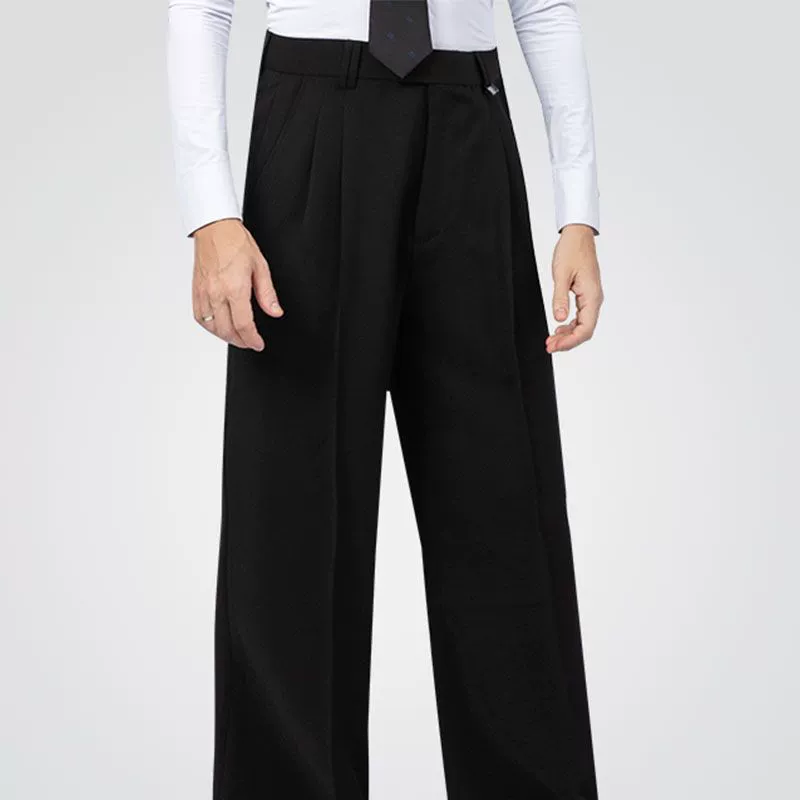 Мужские широкие современные классические брюки для взрослых, брюки для латинских танцев, брюки для соревнований по бальным танцам