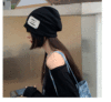 秋冬针织堆堆帽子女日系百搭包头帽时尚套头帽网红月子帽韩版潮|ms