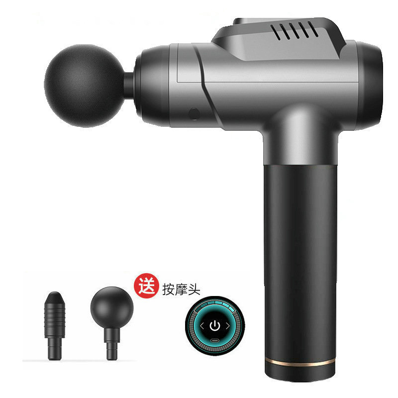 Transfronterizo fascial pistola masajeador hogar fitness profesional inteligente masaje pistola LCD pantalla eléctrica Mini fascial pistola