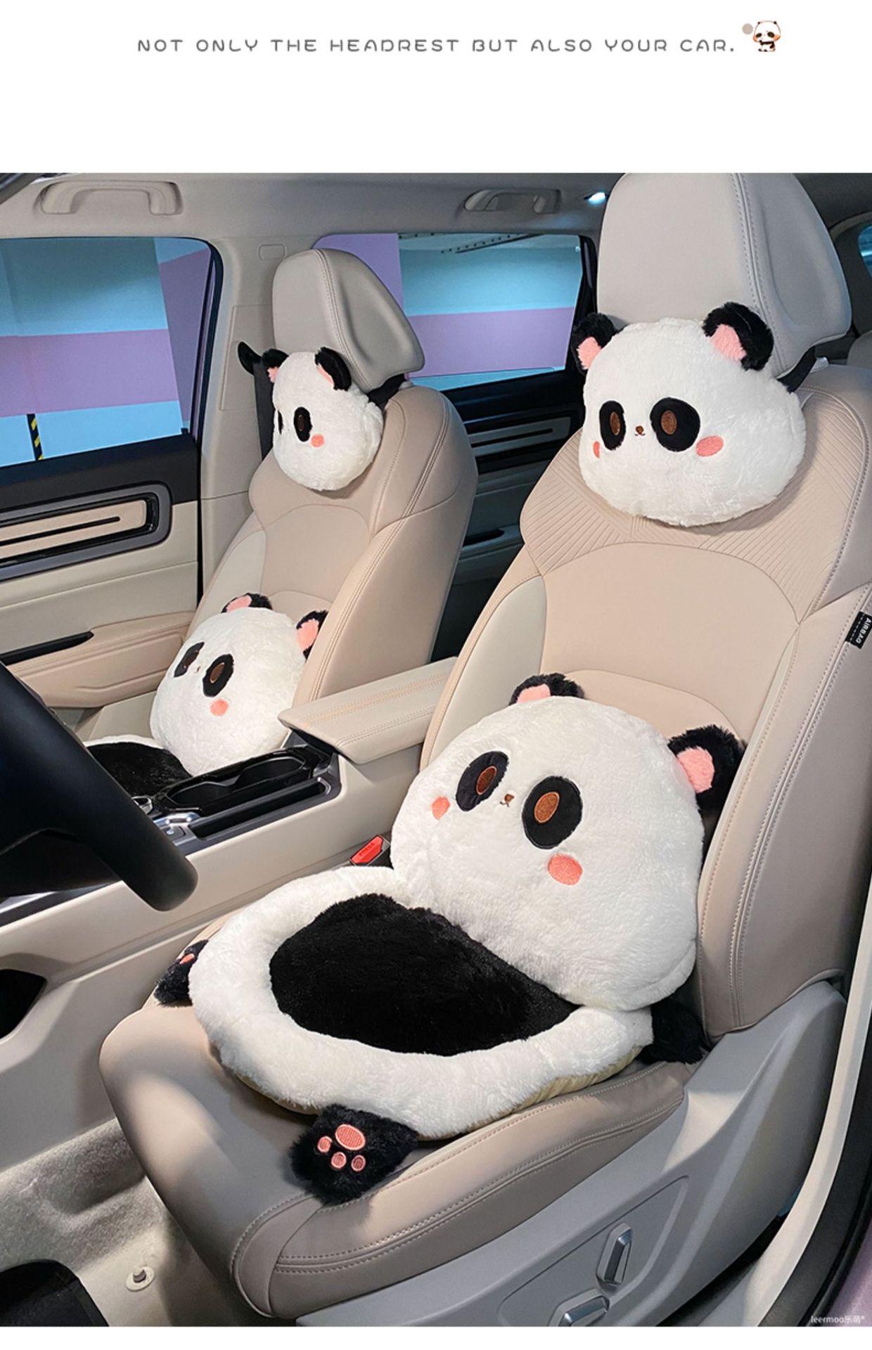 Car headrest neck pillow a pair of summer plush car pillow cute cartoon Four Seasons universal car pillow for women