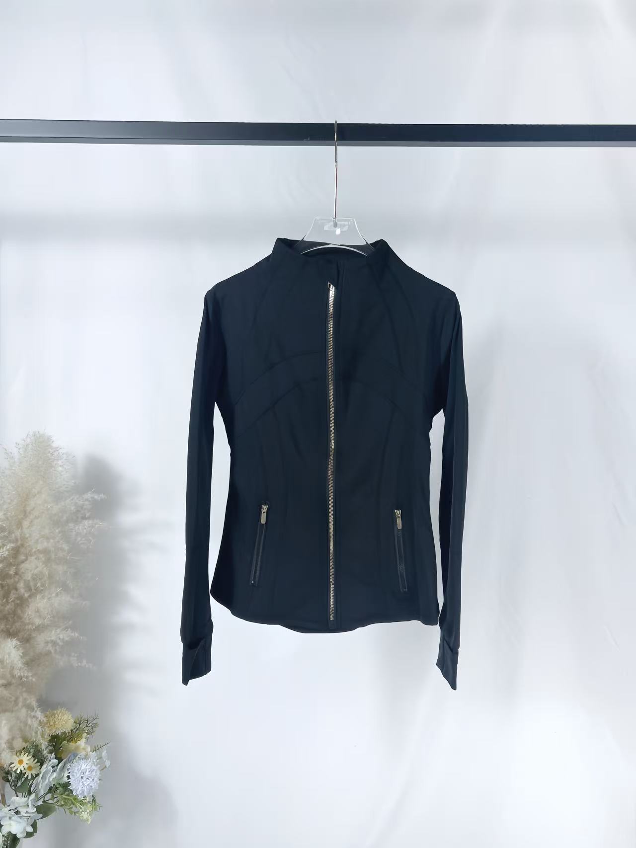 Velvet black gold long jacket