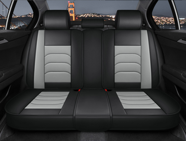 Nappa Leather All-Season Car Seat Cushion, Full Surround Leather Car Seat Cover, Wear-Resistant, Durable, Easy to Care for Seat Cushion