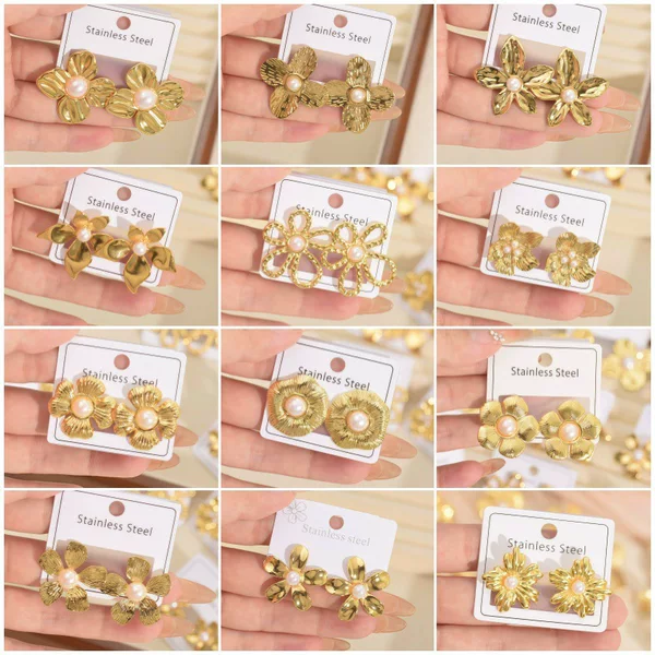 Tktemu Specializes in Cross-Border Supply of Stainless Steel Pearl Earrings, Wholesale from Factories in Europe, America, Southeast Asia, and Africa, with an Artistic Style