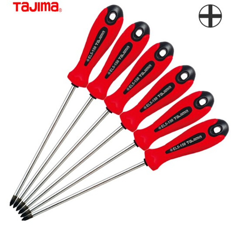 Tashima destornillador para alargar el lote de tornillo magnético EL mango de goma suave cruzado pequeño destornillador cruzado tornillo de ciruela