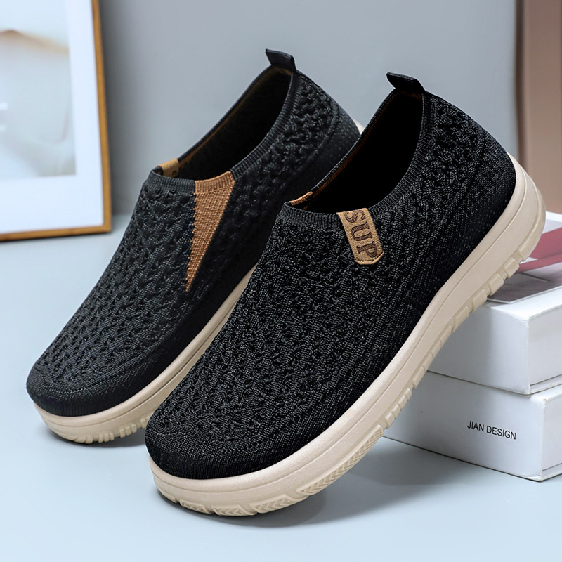 Zapatos de mujer de color sólido, zapatos casuales, zapatos de mujer con suela suave, zapatos de mujer con suela plana, zapatos de cabello