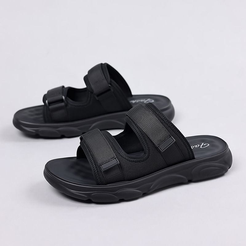 2024 new trendy slippers men's outdoor versatile sports casual breathable soft bottom wear-resistant adjustable flip flops