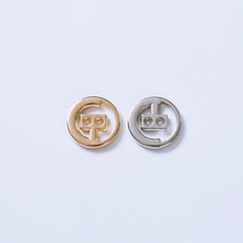 小型金属电镀金色两眼钮扣精品小扣镂空纽扣扣子锌合金