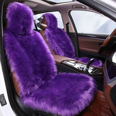 Seat cushion, seat cover – Seat Cover Wholesale - imitation-wool-purple-car-alone
