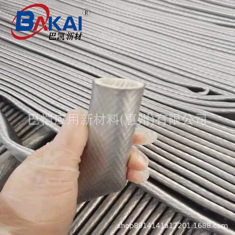 现货供应灰色防火套管耐火管硅胶玻璃纤维防火套管电缆隔热护套管