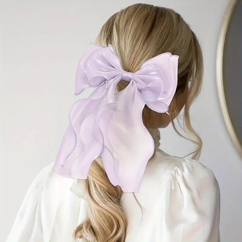 All Seasons Season Sweet Simple Style Women's Solid Color Cloth Hair Clip