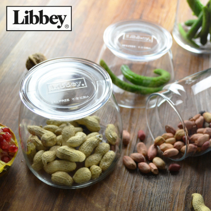 Libby Transparent Glass Storage Jar Sealed Jar Small Household Honey Bottle Large Milk Powder Tea Food Jar