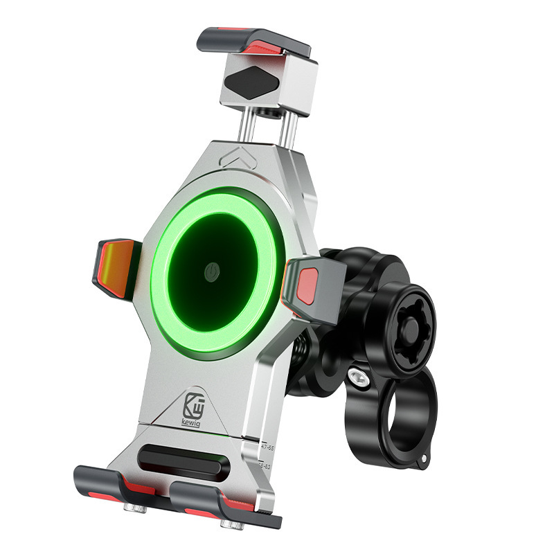 kewig motorcycle outdoor riding mobile phone aluminum alloy navigation stable wireless charging bracket kewig motorcycle outdoor riding mobile phone aluminum alloy navigation stable wireless charging bracket