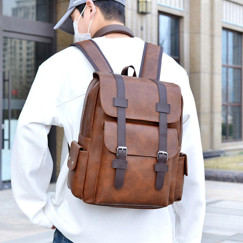 Mochila urbana simple, elegante, viaje de negocios, ligera, gran capacidad, cómoda, respirable, impermeable, mochila de hombre.
