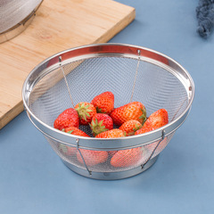 廠家不鏽鋼瀝水籃洗菜盆果蔬籃廚房神器鏤空水果籃家用收納籃網籃