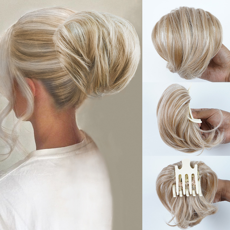 Cabelo sintético novo estilo rabo de cavalo curto encaracolado_voghion.com