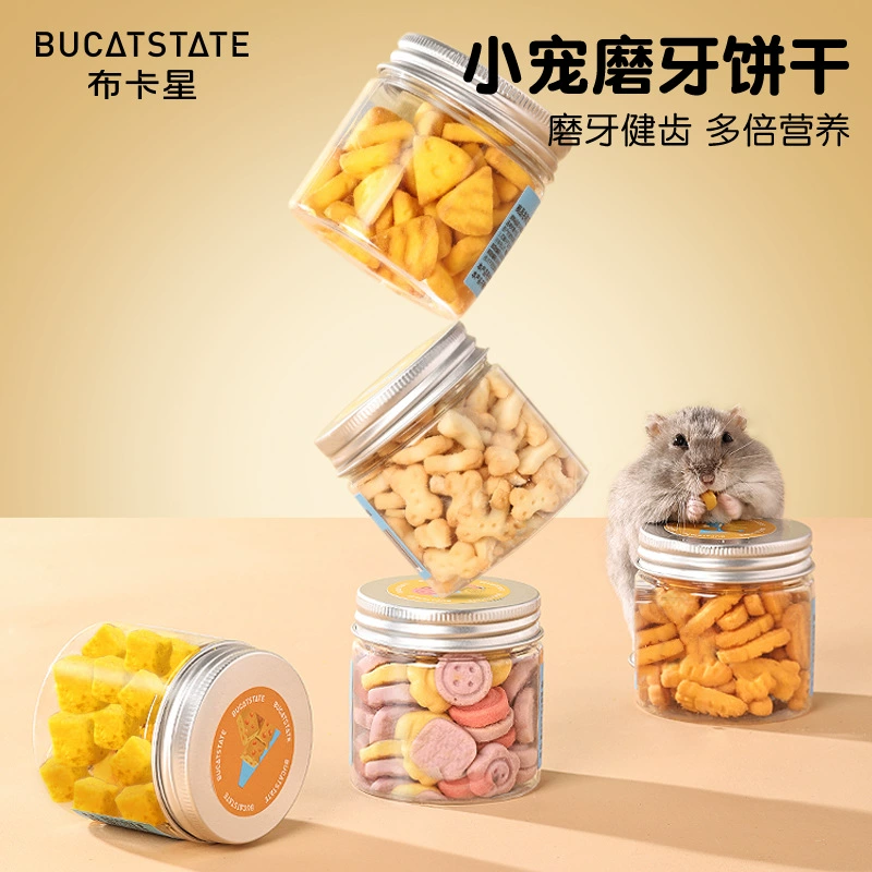 Buka Star Hamster Закуски Шлифовальные палочки Печенье Съедобное питание Лиофилизированная подарочная упаковка для мелких зерен Еда Golden Bear