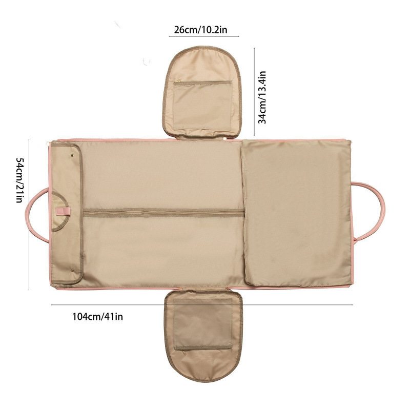 Bolsa de mano de damas de material pu en stock, fitness al aire libre, ropa de almacenamiento versátil, plegable.