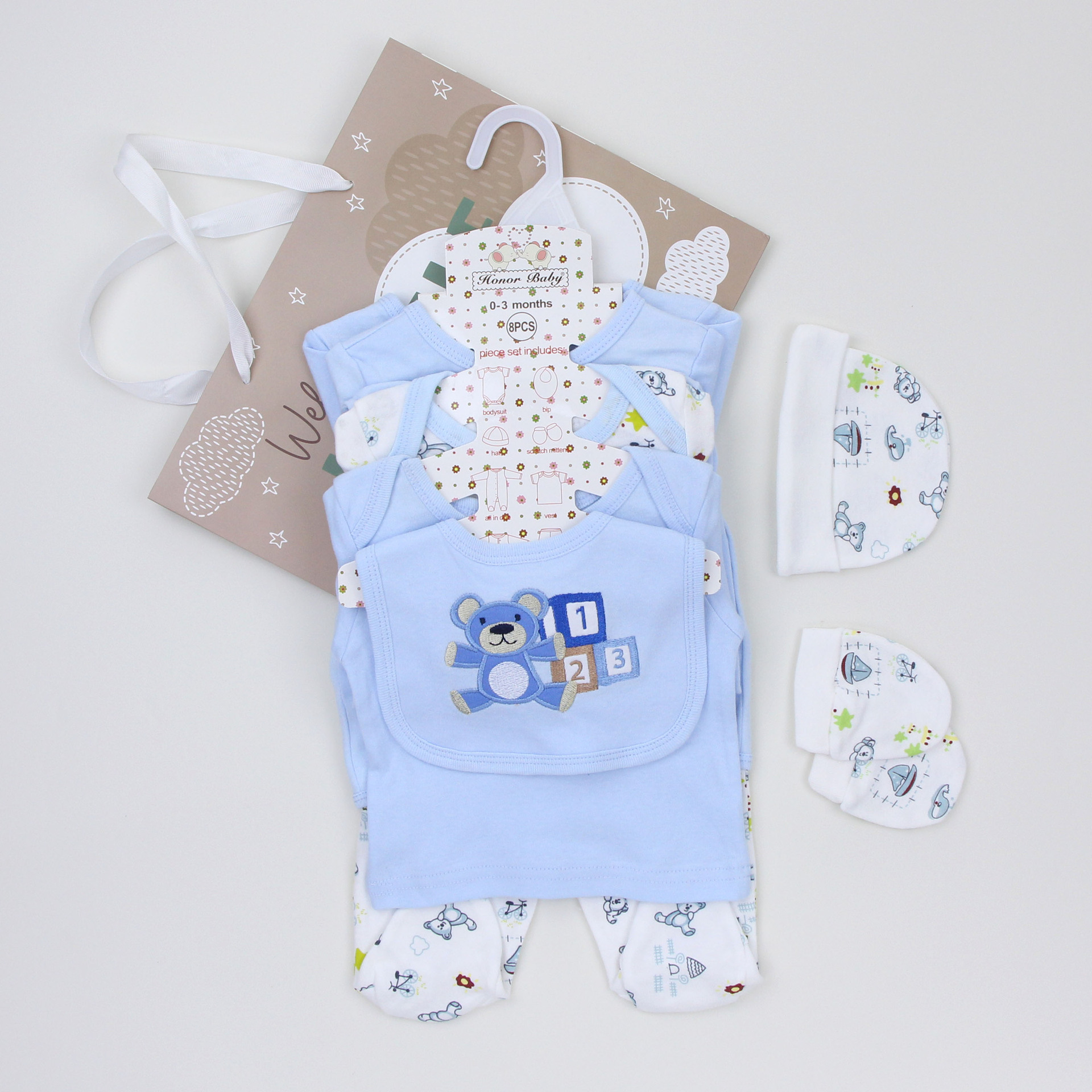 Caja de regalo de recién nacidos, ropa de escalada unida, ropa de algodón, ropa de bebé de luna llena, ropa de bebé para hombres y mujeres image 18