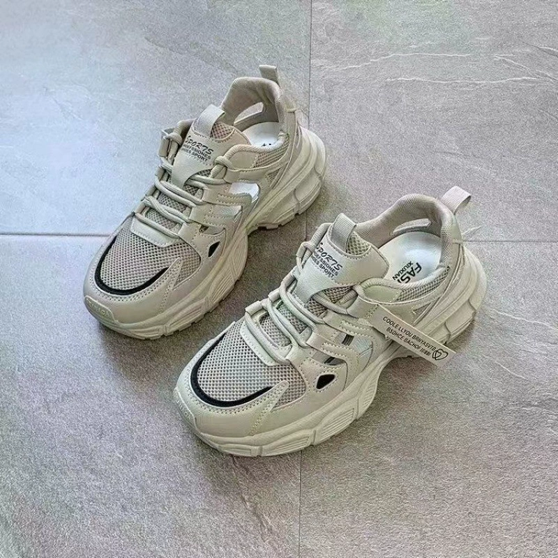 Дышащие кроссовки для женщин, сандалии с открытым носком для женщин, новые универсальные белые сетчатые повседневные спортивные кроссовки весна 2025