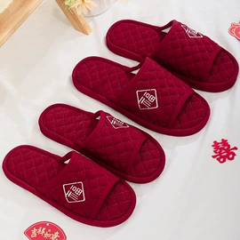 家居婚鞋;布艺拖鞋