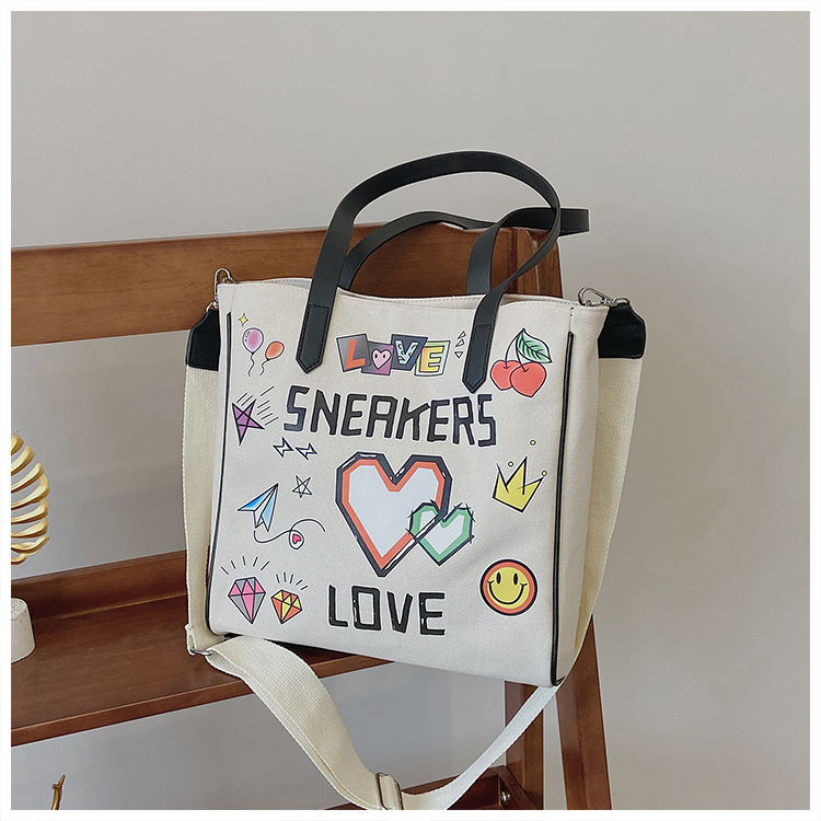 Casual Canvas Bag Female Summer 2021 New Trendy Fashion Tote Bag Wholesale display picture 3