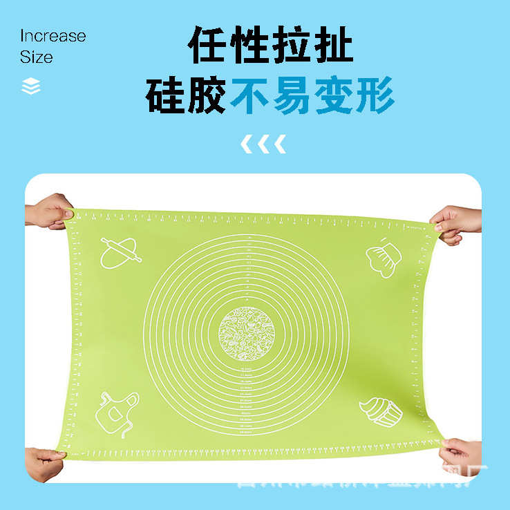 Antibacterial silicone mat thickened kneading mat food grade rolling…
