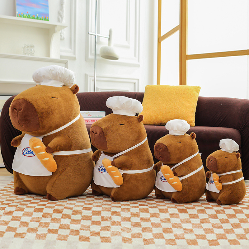 新しいシェフカピバラ人形カピバラぬいぐるみ睡眠枕人気の子供の人形ギフト卸売|undefined