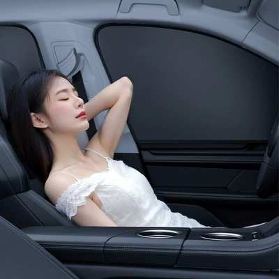 Car Sunshade Curtain, Magnetic Sun Protection and Heat Insulation Cloth Cover for Car Windows, Side Sunshade Shield, Light-Blocking Gadget
