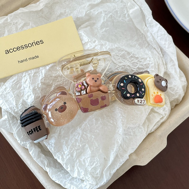 Acrílico grande, pinza de amor, pinza para el cabello, parte posterior de la cabeza femenina, pinza de tiburón, horquilla, pinza para el cabello, tocado, primavera y verano